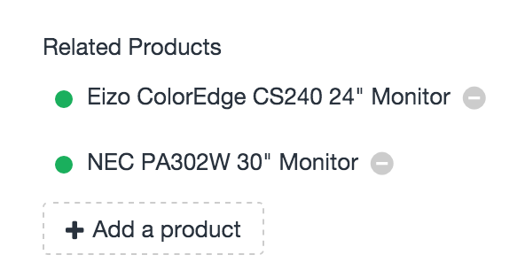 Products field